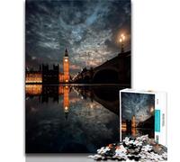 Puzzle Paysage Coucher de Soleil 1000 Pièces pour Adultes, Jeu Familial Anti-Stress Défi Difficile Cadeaux Secrets du Père Noël 38x26cm