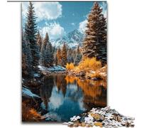 Puzzle Paysage d'automne 1000 pièces pour Adultes et Adolescents, Jeux de détente pour renforcer l'amour Entre Couples (50x75cm)