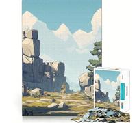 Puzzle Paysage de Chemin de Pierre pour Adolescents, 1000 pièces, activité de réflexion à Domicile, Bords précis, Cadeau Festif 38x52cm