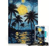 Puzzle Paysage de Ciel étoilé pour Adolescents, 1000 pièces, Jeu de logique Solide, Anti-Stress, Bords Transparents, Cadeau Classique 38x26cm