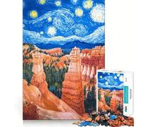Puzzle Paysage de Ciel étoilé pour Adolescents, 1000 pièces, Jeu de logique Solide, Anti-Stress, Bords Transparents, Cadeau Classique 50x75cm