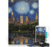 Puzzle Paysage de Ciel étoilé pour Adolescents, 1000 pièces, renforce la mémoire, Anti-Stress, Bords Lisses, Cadeau de Noël 38x52cm