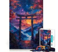 Puzzle Paysage de Porte Torii pour Adultes, 1000 pièces, Jeu de logique mentale, Doux et Relaxant, découpe Ferme, liste de souhaits du Père Noël 38x52cm