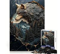 Puzzle Paysage de Wolf Mountain pour Adolescents, 1000 pièces, Exercice de logique, Moment de détente, Bords Nets, (50x75cm)