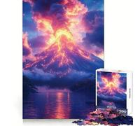 Puzzle Paysage d'éruption volcanique pour Adolescents, 1000 pièces, Sharp Recall, Silencieux, Loisirs, découpe Uniforme, Cadeau de Noël Unique (38x52cm)