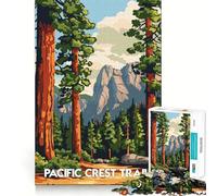 Puzzle Paysage du Pacific Crest Trail pour Adolescents, 1000 pièces, Jeu de logique Robuste, Silencieux et aux Bords Nets, Cadeau élégant (38x52cm)
