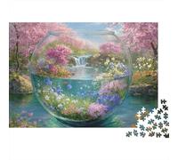 Puzzle Paysage en Bouteille - Jeu éducatif adapté aux Adolescents et à Toute la Famille - Niveau de difficulté élevé - 500 pièces (52 x 38 cm)