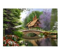 Puzzle paysage et nature - CASTORLAND - Chalet près du fleuve - 1000 pièces - Adulte