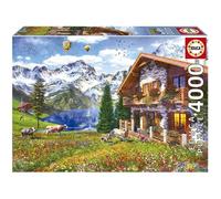 Educa Borras At Home In The Alps Puzzle 4000 Pieces Argenté