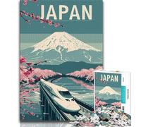 Puzzle Paysage Japonais 1000 pièces pour Adultes, Difficile à réaliser, mais Amusant et Humoristique, décoration d'intérieur et Cadeaux Uniques (50x75cm)