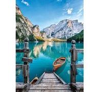 Puzzle paysage - le lac de braies 500 pieces - clementoni multicolore G