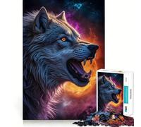 Puzzle Paysage Loup-Garou pour Adultes 1000 pièces Jeu Stimulant l'esprit Découpe Nette,alignement Parfait Activité de Partage pour Les Proches (38x26cm)