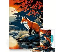 Puzzle Paysage Lune de Loup,1000 pièces,Jeu de mémoire,découpe Laser de qualité supérieure,activité captivante pour des soirées tranquilles (38x52cm)