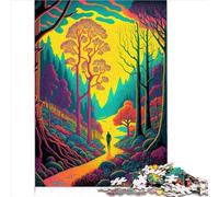 Puzzle Paysage Néon 1000 Pièces pour Adultes - Carton Recyclé - Cadeau de Noël pour Femmes (26x38 cm)