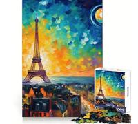 Puzzle Paysage Parisien onirique pour Adolescents, 1000 pièces, Jeu de réflexion et Anti-Stress, découpe Premium, Cadeau Exceptionnel (38x26cm)