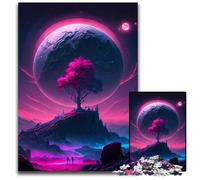 Puzzle Paysage Planète Alien 1000 pièces Puzzles Difficiles pour Adultes Cadeau de Vacances idéal pour Noël, Halloween, Pâques, Nouvel an 26x38cm/10,23x14,96 Pouces