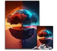 Puzzle Paysage Planète Alien 1000 Pièces Puzzles Jeu Familial Interactif, pour Les Vacances, Jeu d'Activités Familiales 50x75cm/19,68x29,52 Pouces