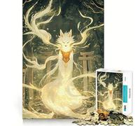 Puzzle Paysage Renard Blanc 1000 pièces pour Adolescents Stimule l'esprit Ajustement Parfait Loisirs captivants pour des Moments de détente à la Maison (50x75cm)