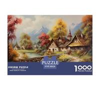 Puzzle Paysage Rural Composé De 1000 Pièces pour Adultes,Poésie Pastorale Un Jeu De Dexérité Très Difficile Puzzle Jeu Éducatif Et Stimulant l'art De La Décoration Moderne 38x26cm/1000pcs