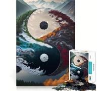 Puzzle Paysage Spirituel pour Adolescents 1000 pièces, Jeu de logique Transparente, Plaisir paisible, découpe Parfaite, Surprise chaleureuse 38x52cm