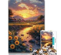Puzzle Paysage Tournesol 1000 pièces pour Adultes et Adolescents, Jouet éducatif et éducatif, idéal comme Cadeau pour Toute la Famille (50x75cm)