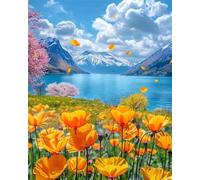 Puzzle Paysage Tulipes Jaunes de 2000 Pièces pour Adultes, Puzzles 2000 pièces Adultes, Jigsaw Puzzle d'art pour Défi, Puzzles Coloré à Faire soi-même pour la Décoration de la Maison