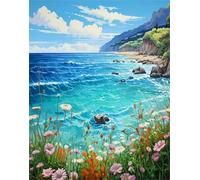 Puzzle Paysage végétal côtier de 200 Pièces pour Adultes, Puzzles 200 pièces Adultes, Jigsaw Puzzle d'art pour Défi, Puzzles Coloré à Faire soi-même pour la Décoration de la Maison