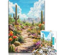 Puzzle Paysage végétal du désert pour Adultes 1000 pièces, Jeu Stimulant, idéal comme Cadeau pour Toute la Famille (50x75cm)