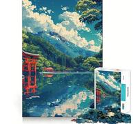 Puzzle Paysage Zen 1000 pièces,entraînement Mental Amusant,pièces nettes et sans bavures,activité captivante pour des soirées tranquilles (50x75cm)
