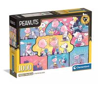 Clementoni Puzzle pour adultes Peanuts -2- Compact Box – 1000 pièces – Fabriqué en Italie – 37070