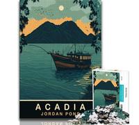 Puzzle Pêche sur l'étang de Jordanie pour Adultes et Adolescents, 1 000 pièces, Jouet éducatif intellectuel et décompressant, idéal pour la décoration de Bureau, 50x75cm
