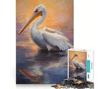 Puzzle Pélican Blanc Américain 1000 Pièces Jeu de Réflexion Pièces Précises à Assembler sans Couture Activité Amusante en Famille (50x75cm)