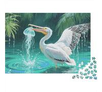 Puzzle Pélican Qui Compte 1000 Pièces pour Adultes,Jungle pluvieuse Un Jeu De Dexérité Très Difficile Puzzle Jeu Éducatif avec des Défis 1000pcs (75x50cm)