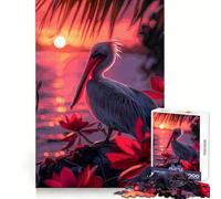 Puzzle Pelican Rock Sunset pour Adultes, 1000 pièces, Jeu de Concentration et de détente, Bordure serrée, Cadeau du Père Noël (50x75cm)