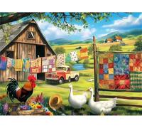 Puzzle Pelouse de l’oie de la Ferme de 300 Pièces pour Adultes, Puzzles 300 pièces Adultes, Jigsaw Puzzle d'art pour Défi, Puzzles Coloré à Faire soi-même pour la Décoration de la Maison