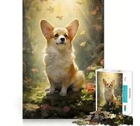 Puzzle Pembroke Welsh Corgi 1000 pièces Cadeau pour Adultes Jeu de réflexion Jeu de complicité Découpe soignée Surprise d'anniversaire (38x26cm)