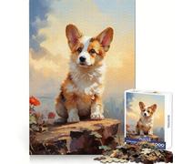 Puzzle Pembroke Welsh Corgi pour Adolescents, 1000 pièces, Jeu de réflexion Anti-Stress, découpe Premium, Cadeau Exceptionnel (38x52cm)