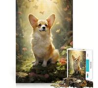 Puzzle Pembroke Welsh Corgi pour Adolescents 1000 pièces Think Toy Apaisant et Amusant Art aux découpes nettes à Collectionner (50x75cm)