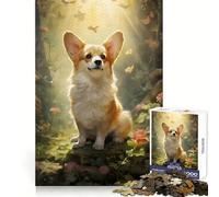 Puzzle Pembroke Welsh Corgi pour Adolescents 1000 pièces Think Toy Apaisant et Amusant Art aux découpes nettes à Collectionner (50x75cm)