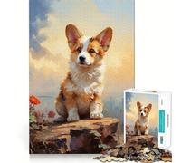 Puzzle Pembroke Welsh Corgi pour Adultes 1000 pièces Logic Boost Toy Group Joy Premium Edge Bday Surprise (50x75cm)
