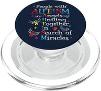Puzzle People with Autism are Angels Accept Autism Awareness PopSockets PopGrip pour MagSafe