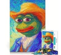Puzzle Pepe la Grenouille Style Van Gogh pour Adultes, 1000 pièces, Jouet d'entraînement cérébral, détente et création Artistique (38x26cm)