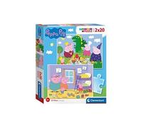 Clementoni Puzzle Peppa Pig 24778 — 2 x 20 pièces, jeu de création et logique dès 3 ans