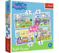 Trefl Puzzle Souvenirs de Vacances Peppa Pig 4 sets 12 à 24 pièces dès 3 ans