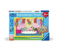 Puzzle Peppa Pig pour Enfants - 2 Puzzles de 12 Pièces