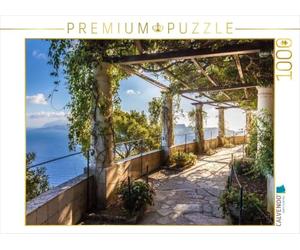 Puzzle · Pergola dans Le Jardin de la Villa San Michele, à Capri | Terrasse ensoleillée offrant une vue imprenable, ornée de… · 1000 pièces · Format assemblé 64 × 48 cm · CALVENDO Puzzle