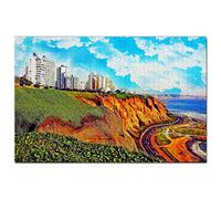 Puzzle Pérou 300 pièces Pérou Miraflores Lima Puzzle Game Artwork Voyage Souvenir 38x26CM