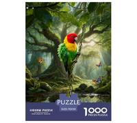 Puzzle Perroquet 1000 Pièces pour Adultes Et Enfants, Jeu D'Intelligence, Puzzles Ancient Bois, Home Decor, Idée Cadeau 70x50cm/1000pcs