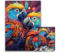 Puzzle Perroquet coloré 1000 pièces en Carton pour Adultes et Adolescents, idéal comme Cadeau d'anniversaire ou de Vacances 26x38cm / 10,23x14,96 Pouces
