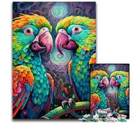 Puzzle Perroquet coloré 1000 pièces pour Adultes, Puzzle Difficile pour Adultes, idéal comme Cadeau de Vacances et décoration d'intérieur 50x75cm / 19,68x29,52 Pouces